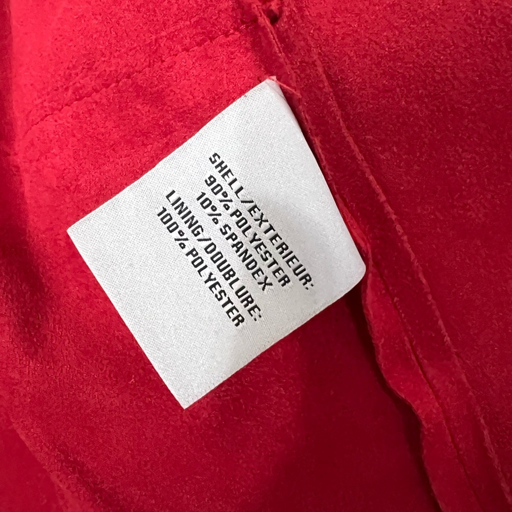 Bagatelle Collection Draped Faux Suede Red Jacket Size Large - Picture 7 of 9